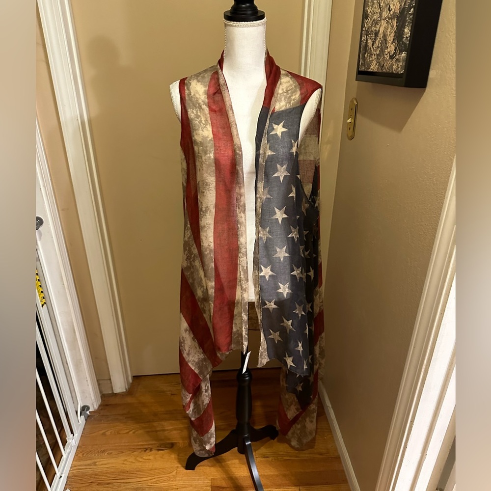 American flag scarf. One size fits most.